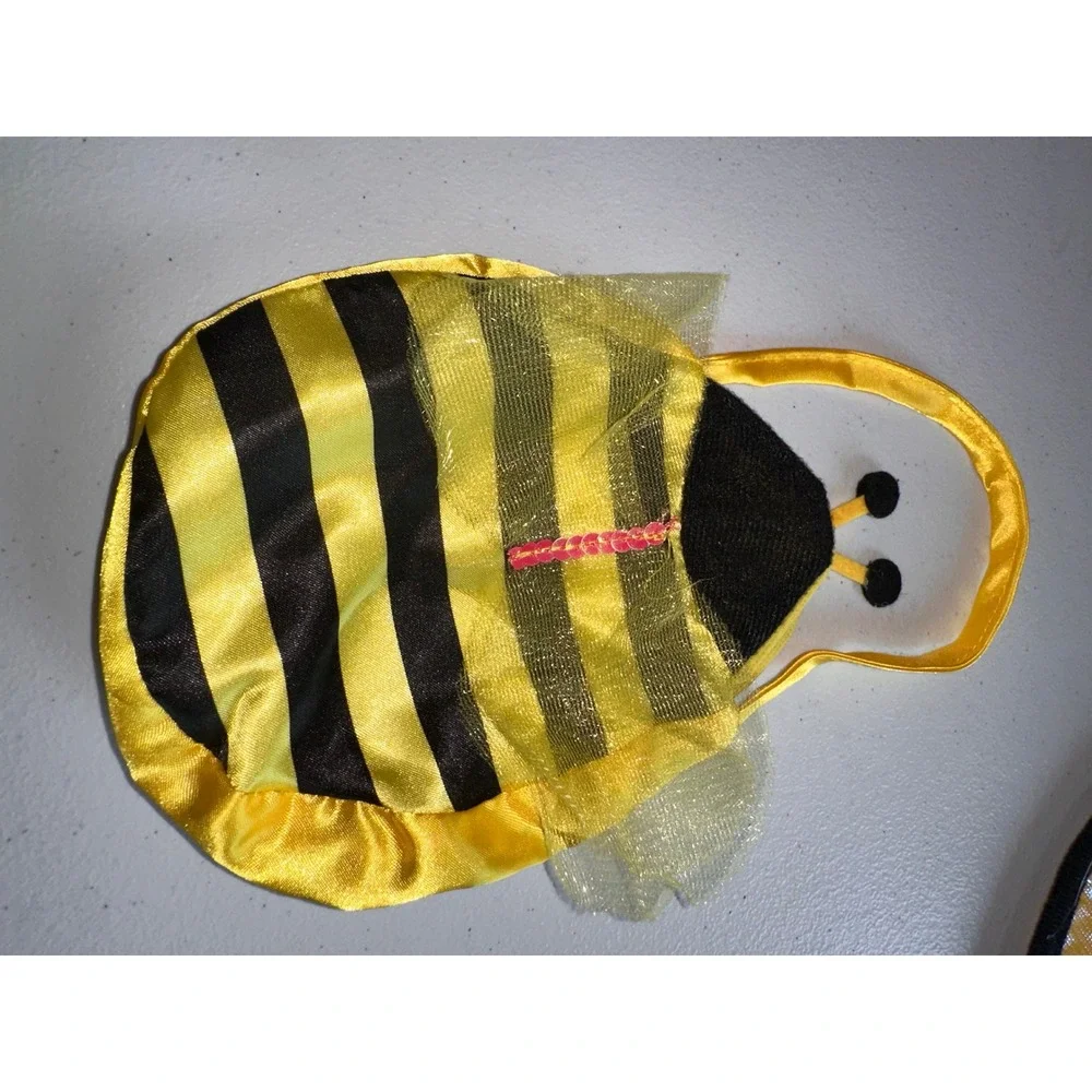 JWC Bumble Bee Costume Girls Size 8/10 Leotard Tutu Wings Bag 4pc Set